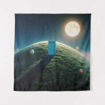 Die Tür unter dem Mond - Surreale Dreamcore Kunst