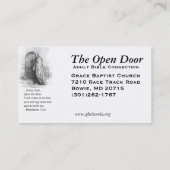 Die Tür-Visitenkarte Visitenkarte (Rückseite)