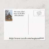 Die Tür zum Schulgebäude Postkarte (Rückseite)