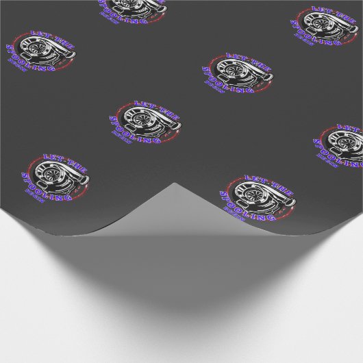 Die Turbo für den Spooling-Start gelassen Geschenkpapier (Ecke)