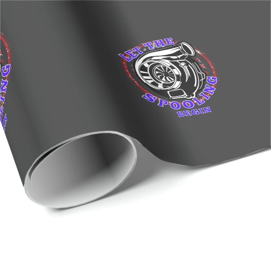 Die Turbo für den Spooling-Start gelassen Geschenkpapier (Rolleneckpunkt)