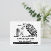 Die turbulente Tom-Tommy-Tortoise Postkarte (Stehend Vorderseite)