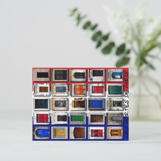 Die Türen von Paris Postkarte (Stehend Vorderseite)