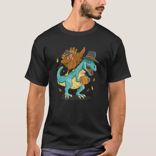 Die Türkei auf einen Dinosaurier-Erntedank verzich T-Shirt (Vorderseite)