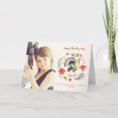 Die Türkei Blumenwreath | Erntedank | Feiertagskarte (Vorderseite)