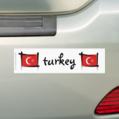 Die Türkei-Bürsten-Flagge Autoaufkleber (Auf Auto)