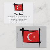 Die Türkei-Bürsten-Flagge Visitenkarte (Vorne/Hinten)