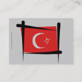 Die Türkei-Bürsten-Flagge Visitenkarte (Rückseite)