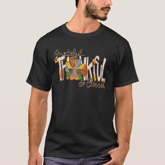 Die Türkei dankbar und gesegnet T-Shirt (Vorderseite)