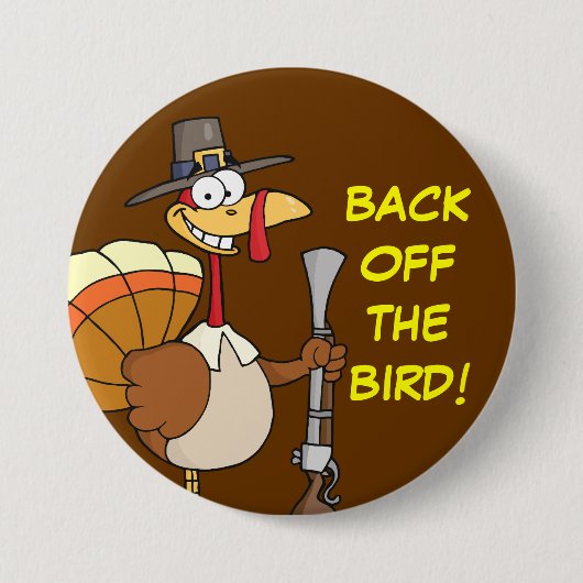 Die Türkei, die Erntedank-Abendessen-Geisel nimmt Button (Vorderseite)