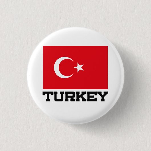 Die Türkei-Flagge Button (Vorderseite)