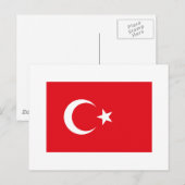 Die Türkei-FLAGGE International Postkarte (Vorne/Hinten)