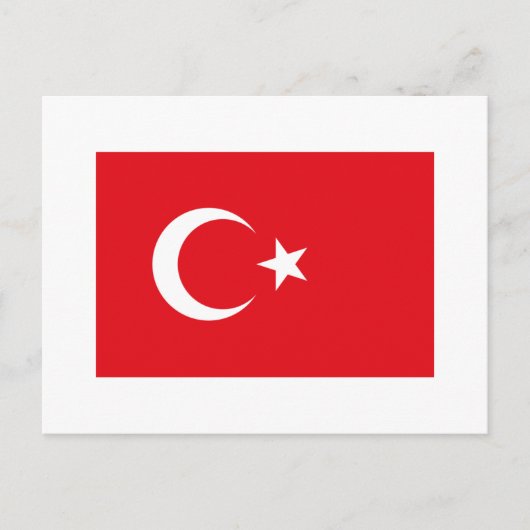 Die Türkei-FLAGGE International Postkarte (Vorderseite)