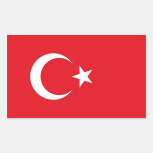 Die Türkei-Flagge Rechteckiger Aufkleber