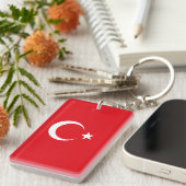 Die Türkei-Flagge Schlüsselanhänger (Vorderseite rechts)