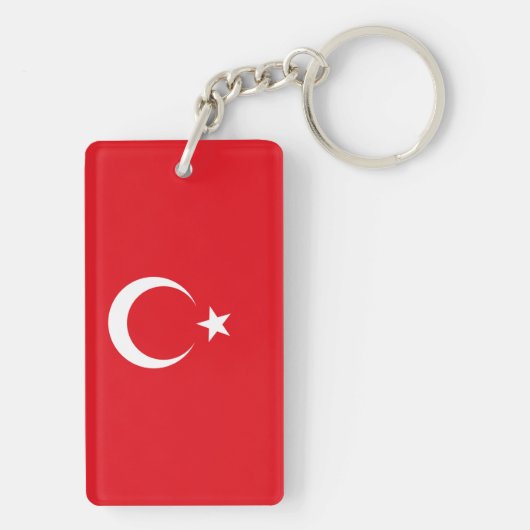 Die Türkei-Flagge Schlüsselanhänger (Rückseite)