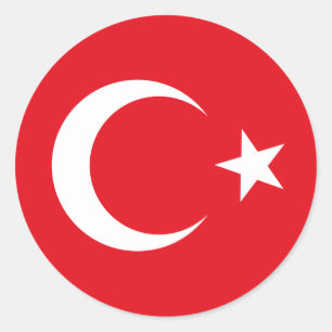 Die Türkei-Flaggen-Aufkleber Runder Aufkleber