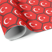 Die Türkei-Flaggen-Bienenwaben-Packpapier Geschenkpapier (Rolleneckpunkt)
