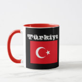 Die Türkei-Flaggen-Kaffee-Tasse/Türkiye Kahve Kupa Tasse (Links)