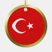 Die Türkei-Flaggen-Verzierung Keramikornament (Hinten)