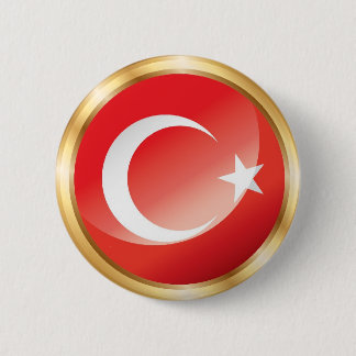 Die Türkei-Flaggenknopf Button