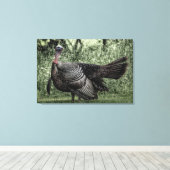 Die Türkei im Wald - Grünes B&W-Poster Leinwanddruck (Insitu (Holzboden))