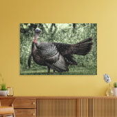 Die Türkei im Wald - Grünes B&W-Poster Leinwanddruck (Insitu (Wohnzimmer))