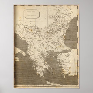 Die Türkei in Europa-Karte durch Arrowsmith Poster