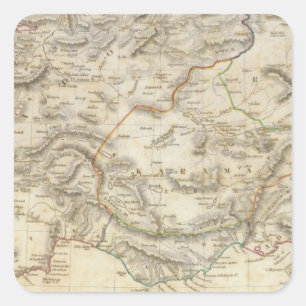 Die Türkei in Kleinasien Quadratischer Aufkleber