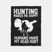 Die Türkei-Jagd macht mich glücklich, Menschen mac Fleecedecke (Vorderseite)