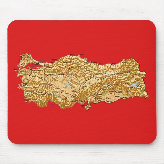 Die Türkei-Karte Mousepad (Vorne)
