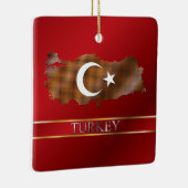 Die Türkei-Karte und türkische Keramikornament (Rechts)