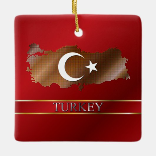 Die Türkei-Karte und türkische Keramikornament (Vorderseite)