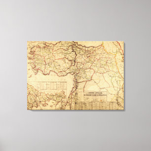 Die Türkei, Osmane EmpirePanoramic MapTurkey Leinwanddruck