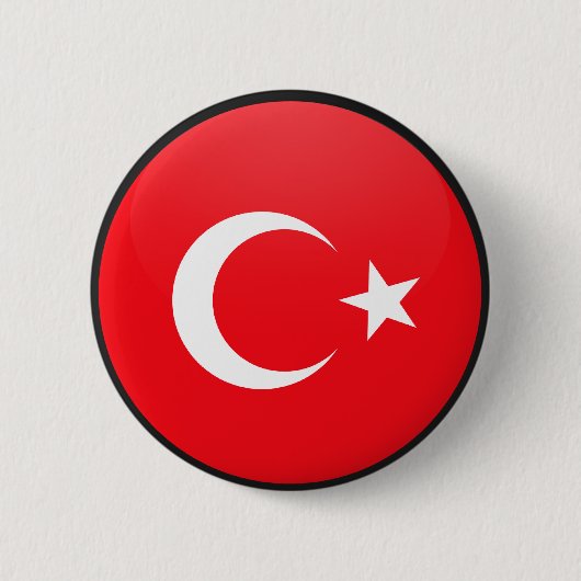 Die Türkei-Qualität Flaggen-Kreis Button (Vorderseite)