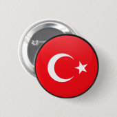 Die Türkei-Qualität Flaggen-Kreis Button (Vorne & Hinten)