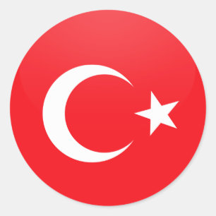 Die Türkei-Qualität Flaggen-Kreis Runder Aufkleber