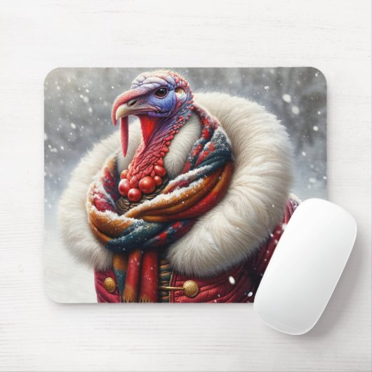 Die Türkei trägt ein rotes Wintermäntel Mousepad (Mit Mouse)