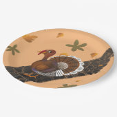 Die Türkei trottelt mit Blume Steinweg Pappteller (Schrägansicht)