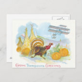 Die Türkei verfolgt ein Flugzeug auf einem Feld Postkarte (Vorne/Hinten)