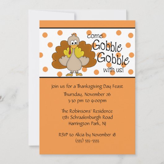 Die Türkei verschlingen, verschlingen Einladung (Vorderseite)