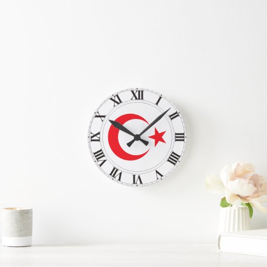 Die Türkei-Wappen Runde Wanduhr (Zuhause)