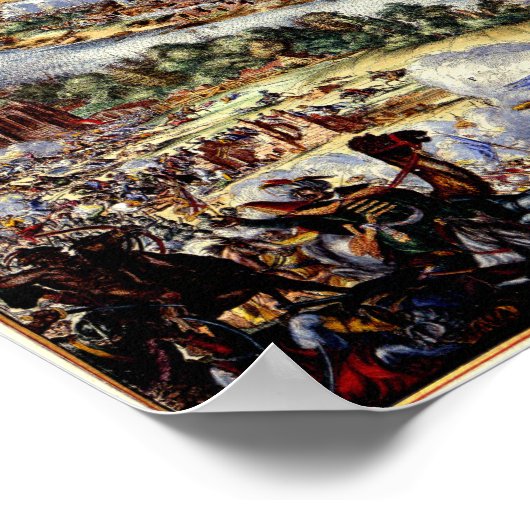 Die türkische Belagerung Wiens 1863 Poster (Ecke)