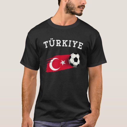 Die türkische Fahne der türkischen Fußballweltmeis T-Shirt (Vorderseite)