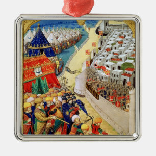 Die Türkischekräfte, die für Kampf sich Silbernes Ornament