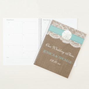 Die türkisfarbene Sand Dollar Beach Hochzeitskolle Planer