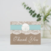 Die türkisfarbene Sand Dollar Beach Hochzeitskolle Postkarte (Stehend Vorderseite)