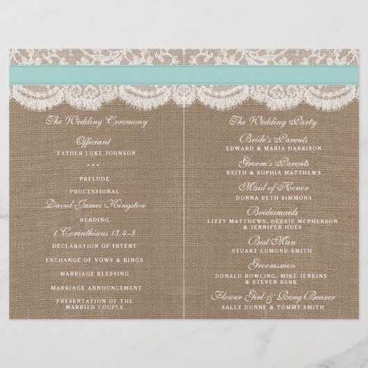 Die türkisfarbene Sand Dollar Hochzeitskollektion (Rückseite)