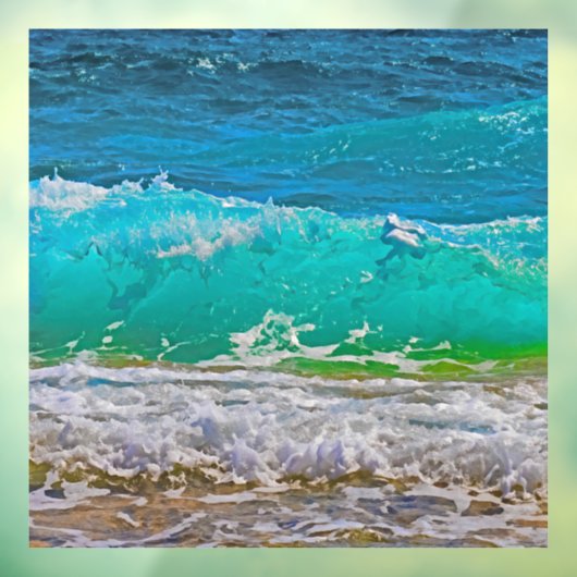 Die türkisfarbene Strandwache Fensteraufkleber (Blatt 3)