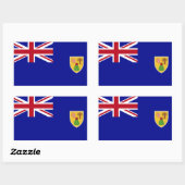 Die Turks- und Caicosinseln-Flagge Rechteckiger Aufkleber (Blatt)